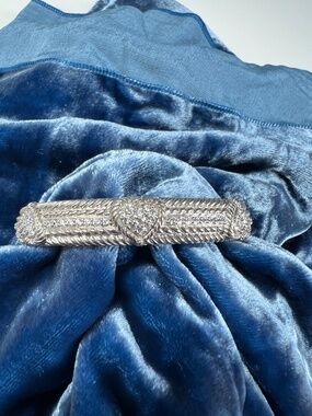 Judith Ripka Sterling Heart Bangle Bracelet Size Small 6 3/4 inch